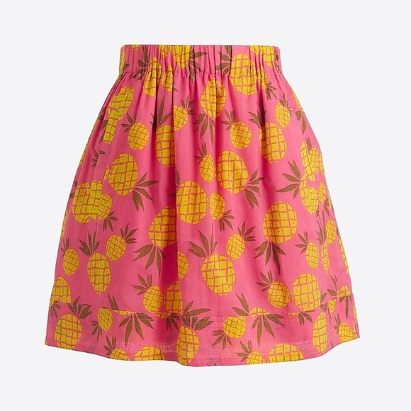 J. Crew Factory Dresses & Skirts - J. CREW Pineapples Print Cotton Skirt